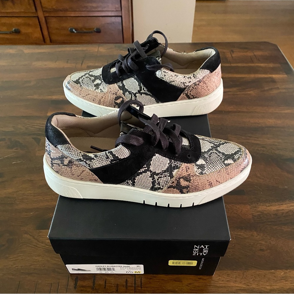 Naturalizer Black Snake Print Sneakers - Picture 3 of 9